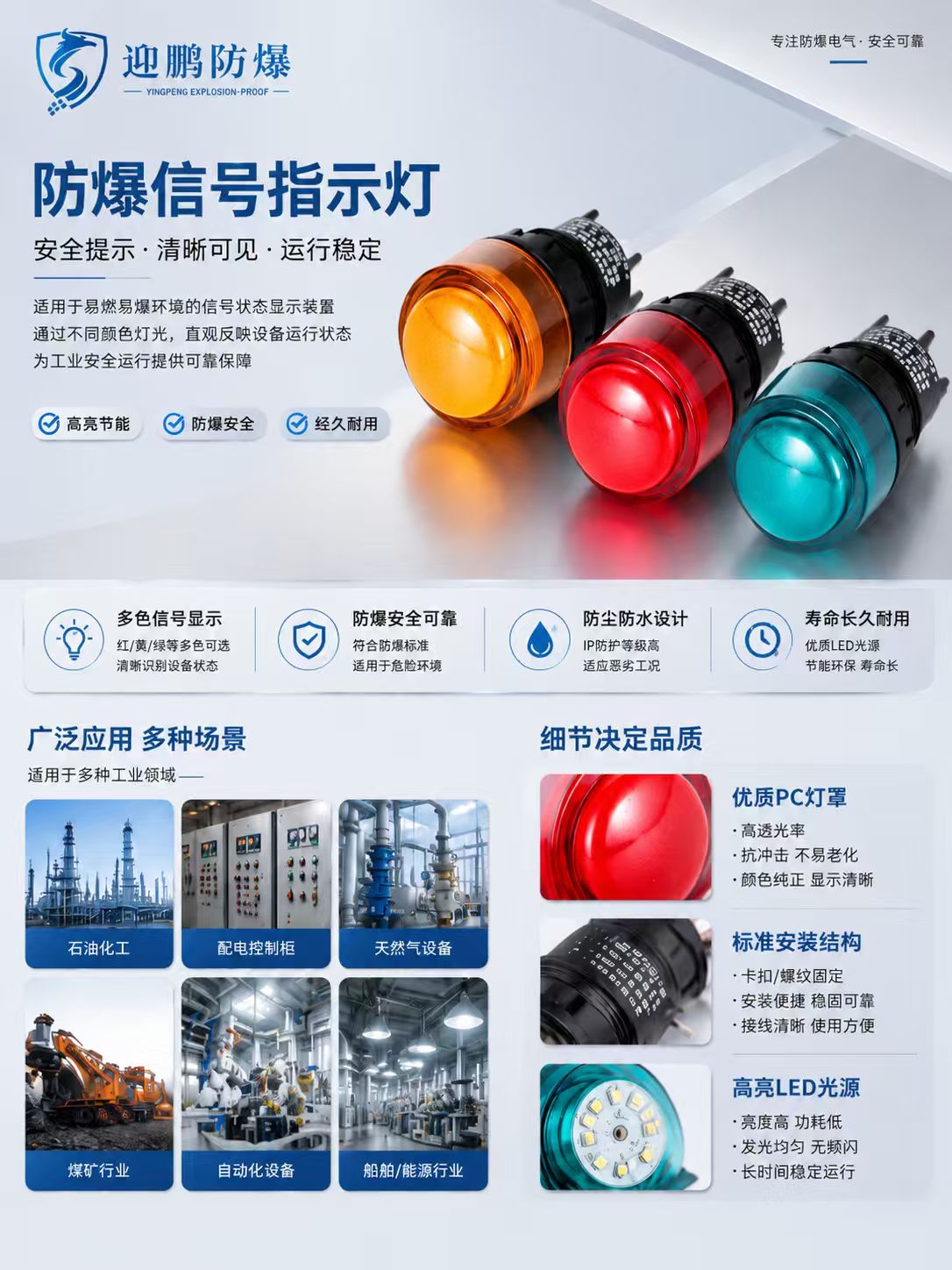 Explosion-Proof Indicator Light Component detail 1