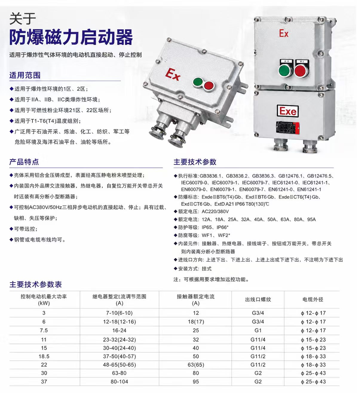 Explosion-Proof Magnetic Motor Starter detail 1