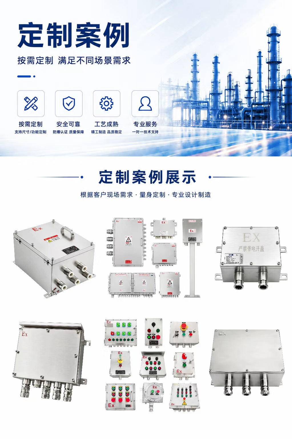 Stainless Steel Explosion-Proof Junction Box – Increased Safety IIC detail 2